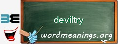 WordMeaning blackboard for deviltry